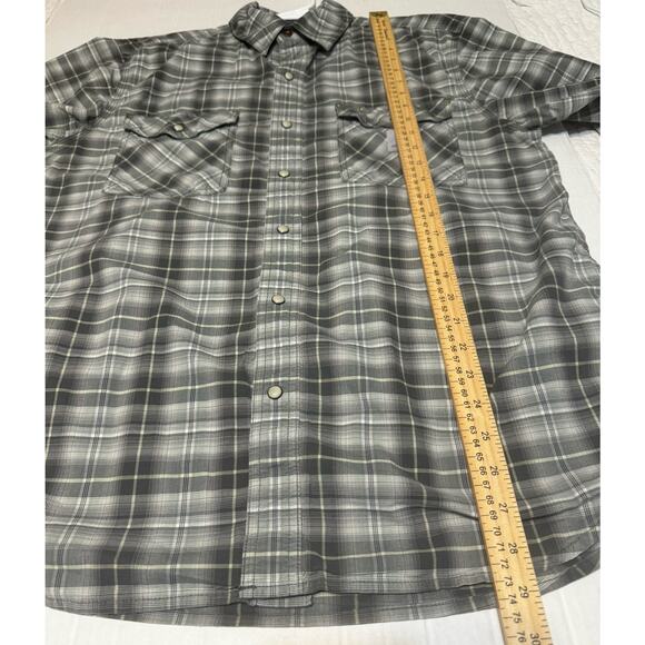 Carhartt Men's Short Sleeve Button Down Plaid Shirt Relaxed Fit Size L - Picture 6 of 8